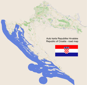 XXL Avto zemljevid - Hrvaška  (RAR file - 6,25 MB - JPG file 18720 x 18340)